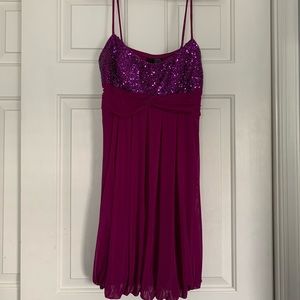 Purple cocktail dress
